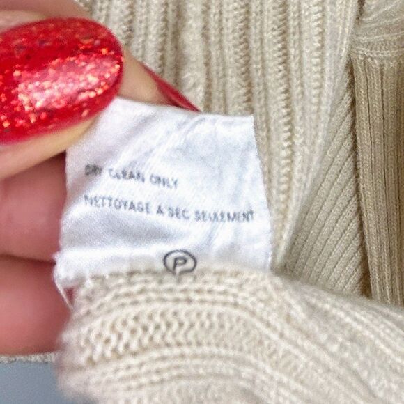 Isda & Co 100% Cashmere Open Front Cardigan Sweater Cream Long Sleeve Classic S - Picture 11 of 13